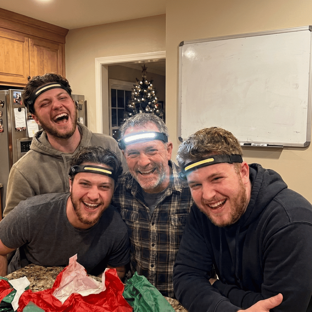 Headlamp presented as a practical gift
